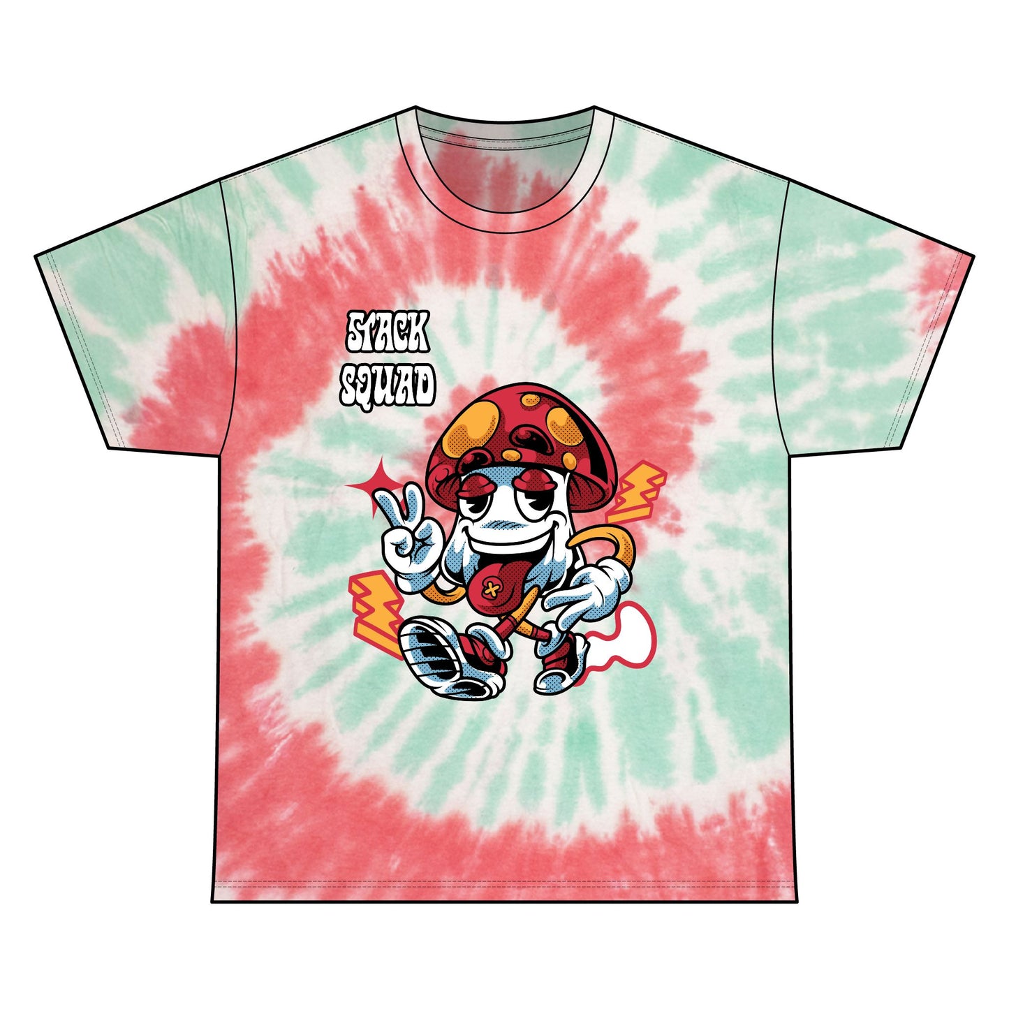 Stack Squad Mushroom Tie-Dye T-Shirt